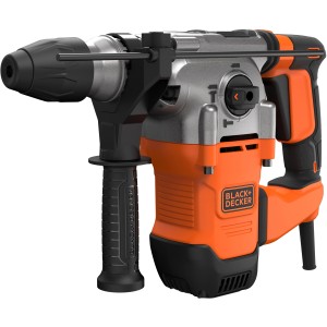 Black+Decker BEHS03K fúrókalapács, 1250 W, narancs-fekete, fúráshoz és ütvefúráshoz.