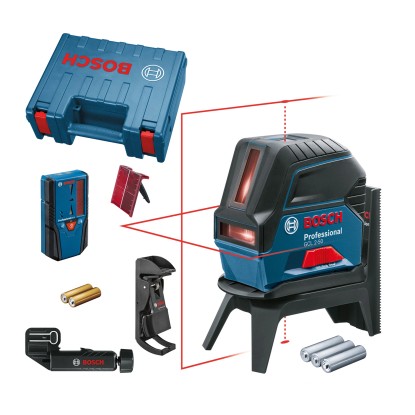 Bosch Professional keresztvonalas szintező lézer GCL 2-50 LR6 jelvevővel