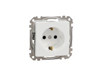 SEDNA 2P+F csatlakozóaljzat biztonsági zsaluval csavaros bekötés 16A fehér