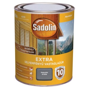 Sadolin falazúr doboz, szürke szín. Kültéri fa lazúr, selyemfényű.