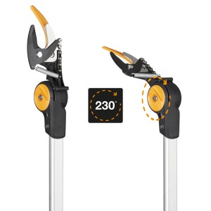 Fiskars PowerGear X UPX86 vágózsiráf forgatható fejjel (230°) kerti metszéshez.