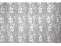 Függöny jacquard virágmintás 285 cm széles méteráru