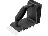 Jamestown grill 3 az 1-ben grillkefe kaparóval és szivaccsal Jamestown grill 3 az 1-ben grillkefe kaparóval és szivaccsal