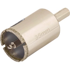 LUX Professional 35 mm-es lyukfűrész acélból, gyémánt vágóéllel fúrókhoz.