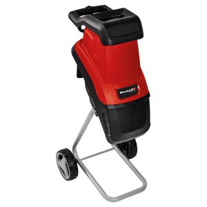 Einhell GC-KS 2540 elektromos aprító, 2000 W, piros/fekete, kerekeken guruló vázzal.
