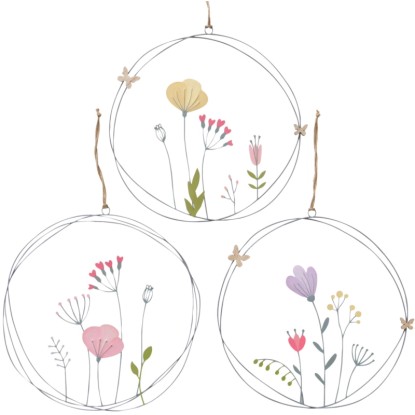 Boltze virág felakasztható dísz 3-féle változatban többszínű