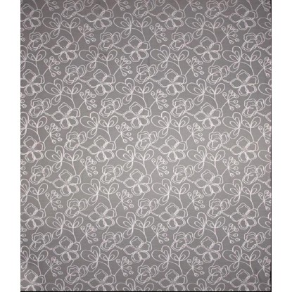Albani Jacquard függöny indákkal és virágokkal fehér 150 cm - méteráru