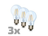 Euro-Lux LED izzószálas izzó E27 A60 8 W 880 lm 3000 K 3 db Euro-Lux LED izzószálas izzó E27 A60 8 W 880 lm 3000 K 3 db