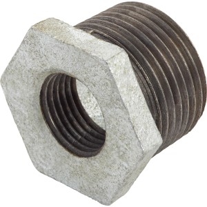 Temperöntvény fitting, 33,3 mm x 18,6 mm, szűkítő horganyzott csövekhez.