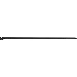 Fekete kábelkötegelő, 150 mm, kábelek kötegeléséhez és rögzítéséhez, 100 darab.
