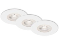 Brilo Kulana süllyesztett LED lámpa-szett 5 W 3000 K 3 db fehér