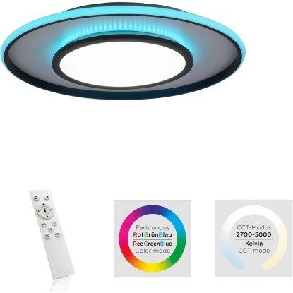 Just Light. Arenda LED-es mennyezeti lámpa fekete átmérő 60 cm