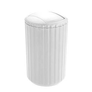 Fehér Allstar Minas lengőfedeles szemetes, 3 literes, fürdőszobába és konyhába.