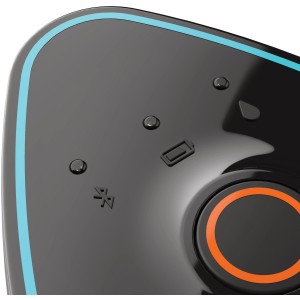 Közelkép: Gardena 9 V Bluetooth öntözésvezérlő egység állapotjelzőkkel.