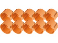 Szerelvénydoboz üreges falhoz, átmérő: 68 mm x 45 mm, narancssárga, IP30, 10 dar Szerelvénydoboz üreges falhoz, átmérő: 68 mm x 45 mm, narancssárga, IP30, 10 dar