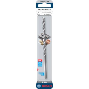 Bosch Pro Metal HSS-G spirálfúró, 5 mm-es, csomagolásban. Fémfúró a pontos fúráshoz.