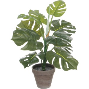 Mica Decorations mű Monstera növény, 48 cm magas, terrakotta cserépben. Dekoratív szobanövény.