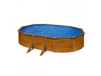 Pa Wood 6,1 m x 3,75 m x 1,2 m ovál medence szkimmerrel befúvóval Pa Wood 6,1 m x 3,75 m x 1,2 m ovál medence szkimmerrel befúvóval