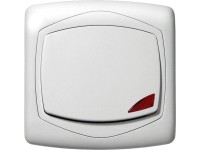 Mentavill kapcsoló Ton 101j egypólusú jelzőfényes fehér