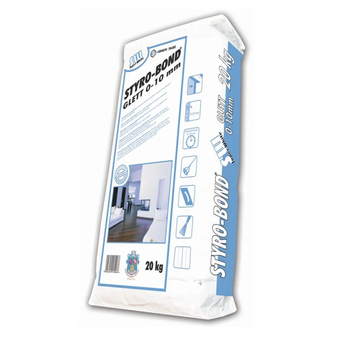 Styro-Bond glettanyag SW hófehér 0 mm - 10 mm vastagságban 20 kg
