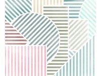 Komar fátyoltapéta Jeux de Lignes Bonbon 300 cm x 250 cm színes