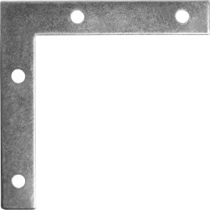 Lapos, horganyzott sarokvas 60x60x10 mm könnyű fa kötésehez.