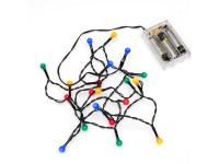 Konstsmide LED-es gömbfényfüzér 20 dióda elemes működés színes Konstsmide LED-es gömbfényfüzér 20 dióda elemes működés színes