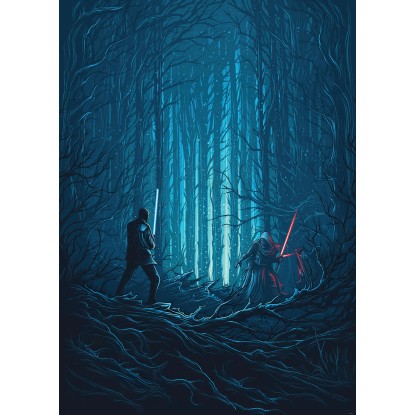 Komar vlies fotótapéta Star Wars Wood Fight 200 cm x 280 cm