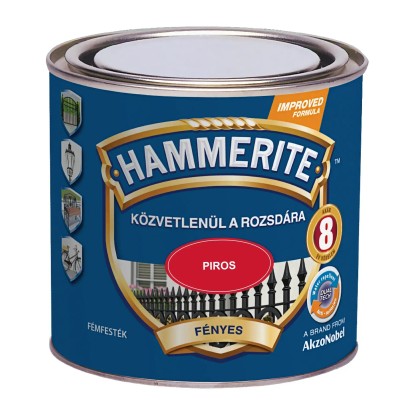 Hammerite fémfesték közvetlenül a rozsdára fényes piros 0,25 l