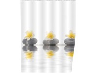 Wenko Stones with Flower zuhanyfüggöny 200 cm x 180 cm