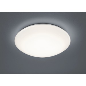 Fehér, kerek Trio Pollux LED mennyezeti lámpa (Ø 27 cm) mozgásérzékelővel.