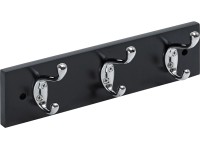 Hettich ruhafogas feketére lakkozott 3 akasztóval FSC