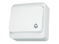 Prima Egypólusú nyomókapcsoló csengőjellel 10A fehér