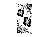 Falimatrica fekete virágok 32 cm x 70 cm
