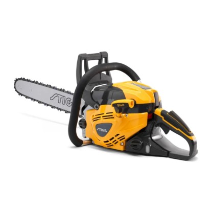 Stiga CS 755 benzinmotoros láncfűrész sárga/fekete színben, 45 cm-es vezetőlemezzel.