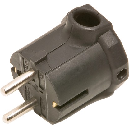 Védőérintkezős lapos csatlakozó oldalsó bevezetéssel  fekete