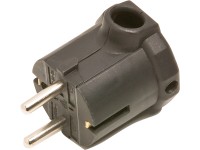 Védőérintkezős lapos csatlakozó oldalsó bevezetéssel fekete Védőérintkezős lapos csatlakozó oldalsó bevezetéssel fekete