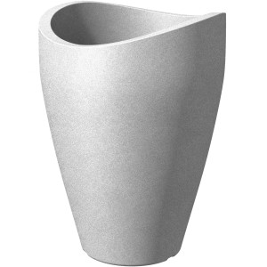 Scheurich Wave Globe High virágtartó, Ø 40 cm, Stony-Grey, műanyag virágtartó beltéri és kültéri használatra.