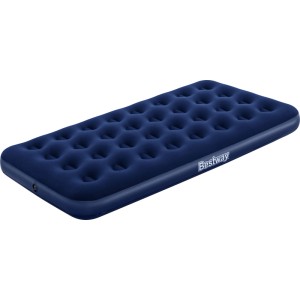 Kék Bestway Single légmatrac (188x99x22cm) kempingezéshez és vendégeknek. Kényelmes, bársonyos felület.