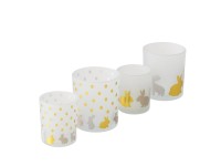 Boltze mécsestartó készlet Tinka 2-féle változatban 10 cm x 9 cm x 10 cm bézs