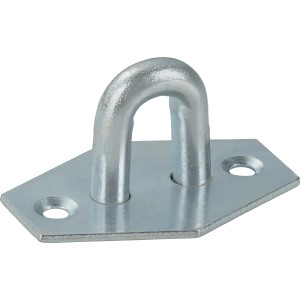 Könnyű horganyzott szemes lemez, 45x31x2 mm, kapuzárakhoz és rögzítésekhez.