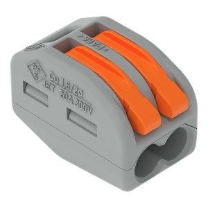 Wago emelőkaros kötőelem, 2 pólusú, 0,08-4 mm² vezetékekhez, 5 db-os készlet, csatlakozó