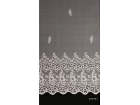 Albani Jacquard függöny díszekkel és virágokkal fehér 270 cm - méteráru