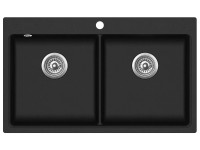 Evido Quadro 9 gránit mosogató 86 cm x 51 cm antracit Evido Quadro 9 gránit mosogató 86 cm x 51 cm antracit