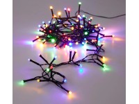 LED-es fényfüzér 96 LED fekete kábel színes LED-es fényfüzér 96 LED fekete kábel színes