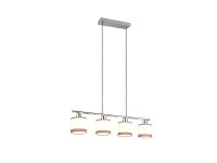 Reality Davos függőlámpa 4 izzós króm 75 cm x 12 cm