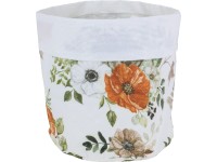 Virágkosár Homi virágmintával 13 cm átmérő x 13 cm fehér