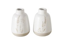 Boltze Home Joanna váza 2-féle változatban Fehér-Bézs