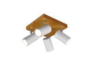 TRIO Marley Szpot 4xGu10 Színe Fa/fehér 22 cm x 22 cm x 16 cm