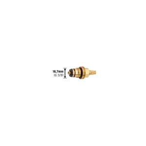 Sárgaréz felsőrész 16,7 mm (G 3/8) cserefogantyúkhoz a vízmennyiség szabályozásához.